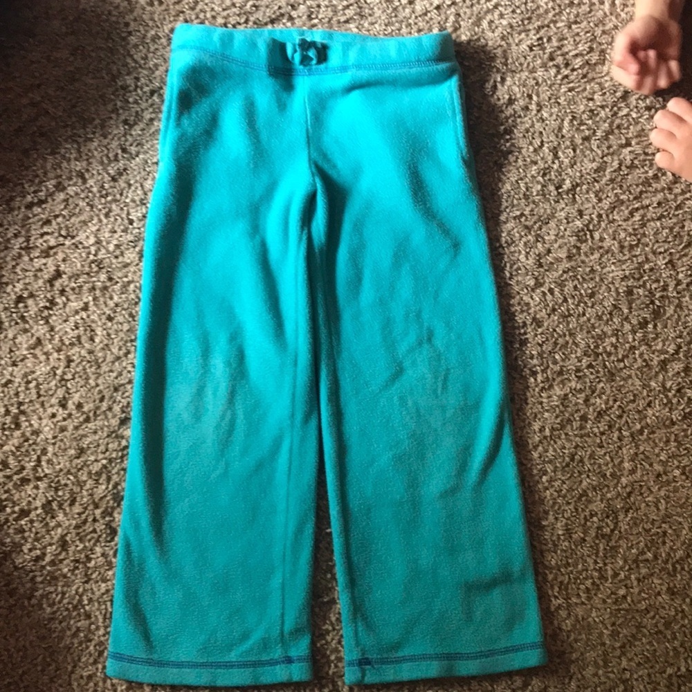 DanSkin Teal Fleece Soft Sweat Pants with Side Pockets